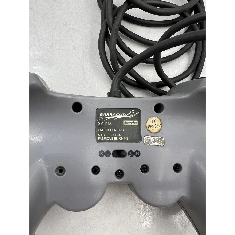 InterAct Barracuda 2 SV-1133 Wired Controller for PS1 PS2 Grey Retro Gaming